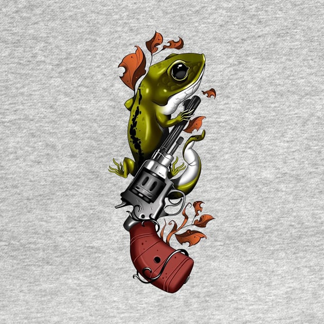 lizard and gun by boxermaniac